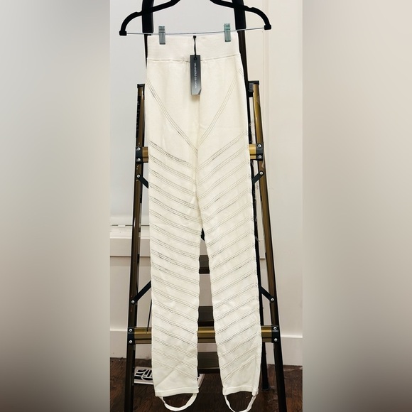 Maniere de Voir High Waisted Knit Spiral Contour Leggings Fall Winter 2024 NWT - Picture 6 of 9